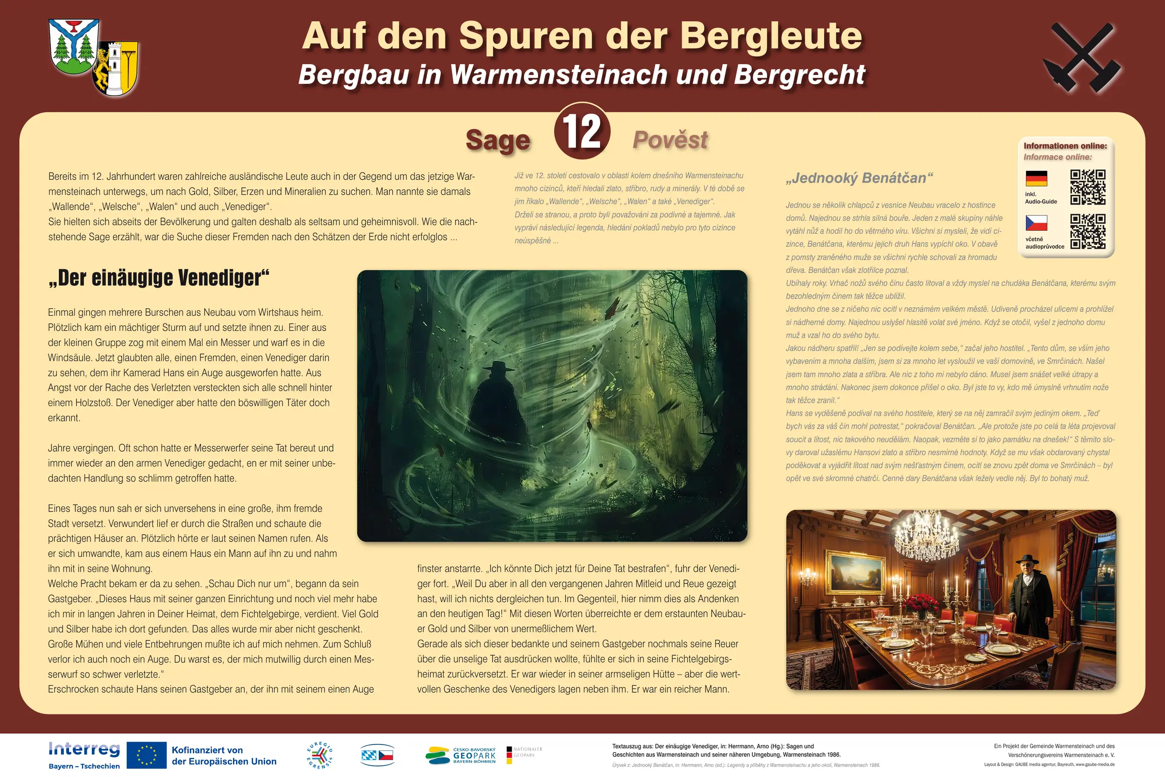 Die Tafel an der Station: Der einäugige Venediger